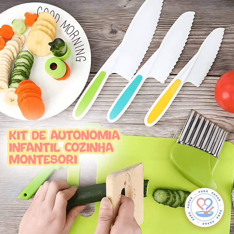 Kit de Autonomia Infantil Cozinha Montessori