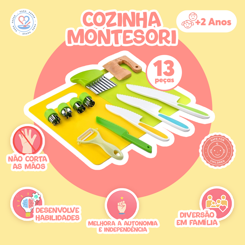 Kit de Autonomia Infantil Cozinha Montessori