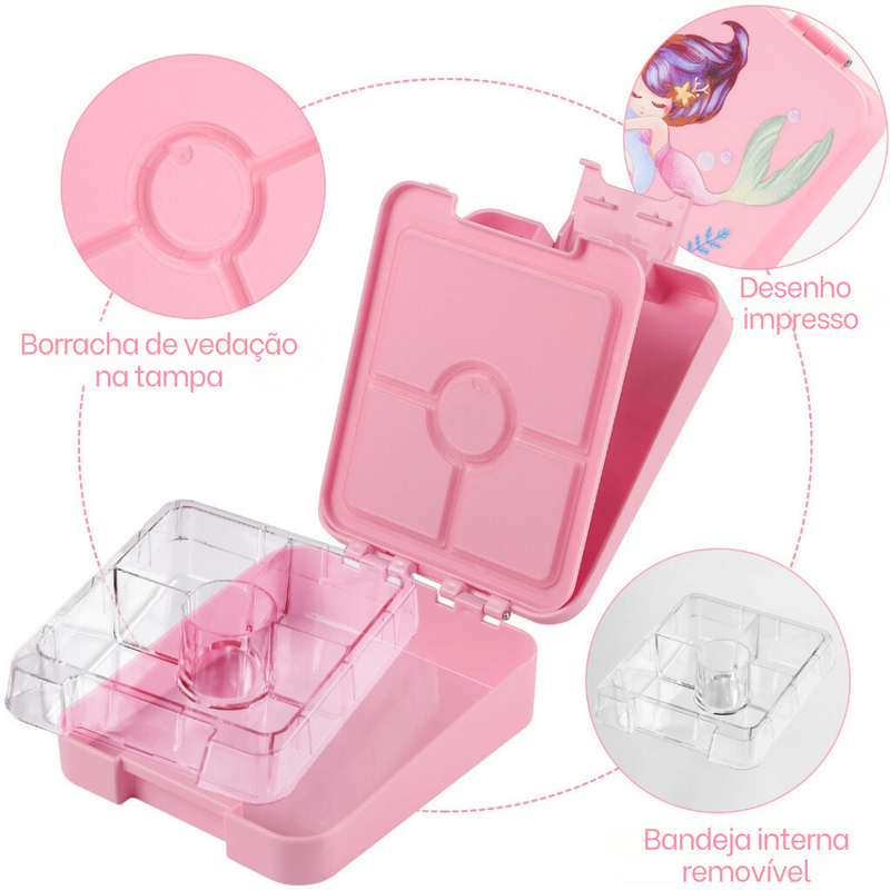 Lancheira Infantil Bento Box Quadrada
