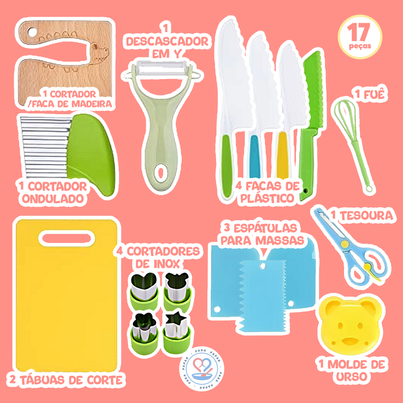 Kit de Autonomia Infantil Cozinha Montessori