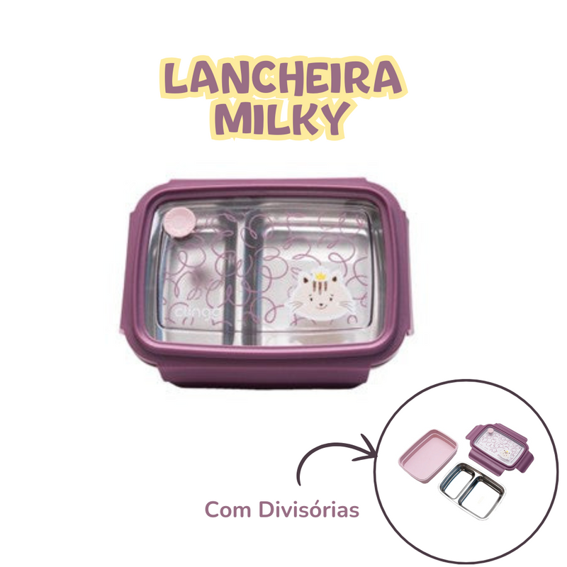 Lancheira Bento Box Inox Com Divisórias Anti Vazamento