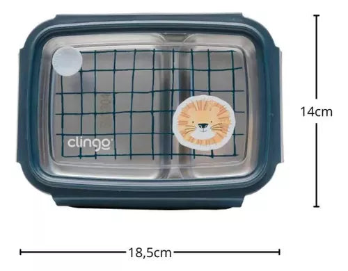 Lancheira Bento Box Inox Com Divisórias Anti Vazamento